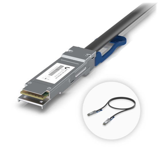 Cablu Direct Attach UniFi Ubiquiti QSFP28 100G, 0,5 m, UACC-DAC-QSFP28-0.5M